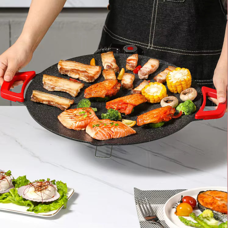 Poêle Électrique Cozily — Grill Coréen Antiadhésif Sans Fumée 🔥